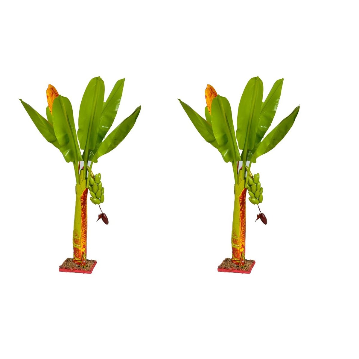 Artificial Banana Plant Pair Showpiece for Home Decor House Warming Gifts Navratri Golu Festival Special Decor 54cm