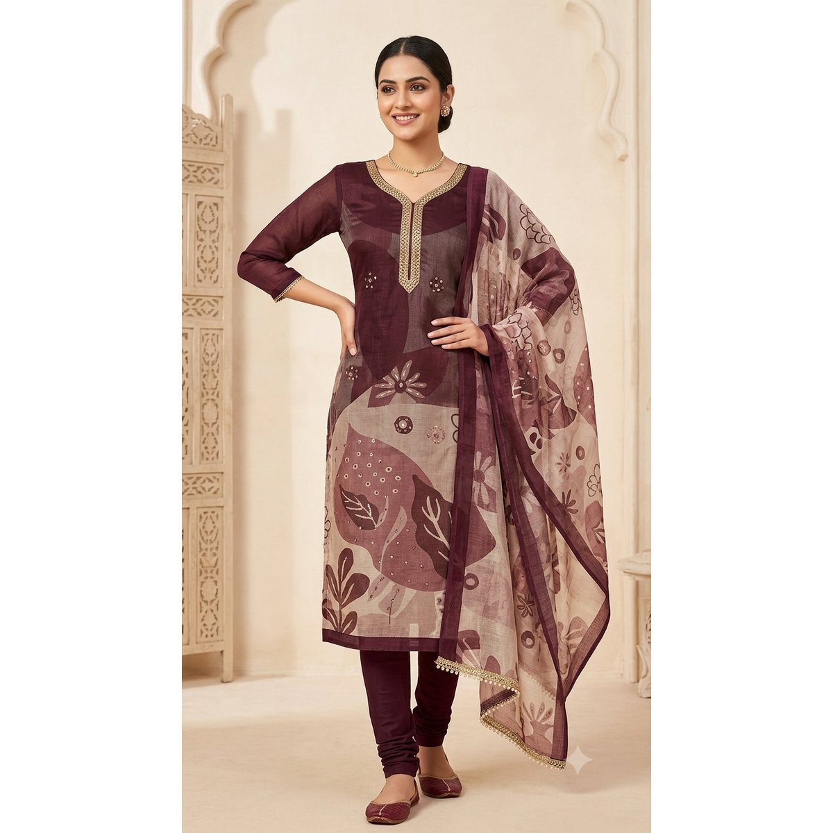 cotton unstitched suit materials