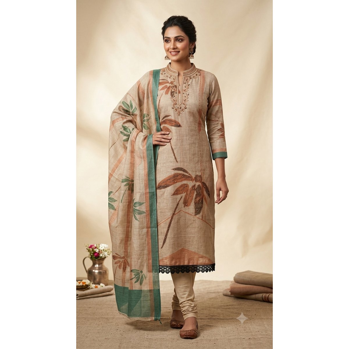 cotton unstitched dress materials