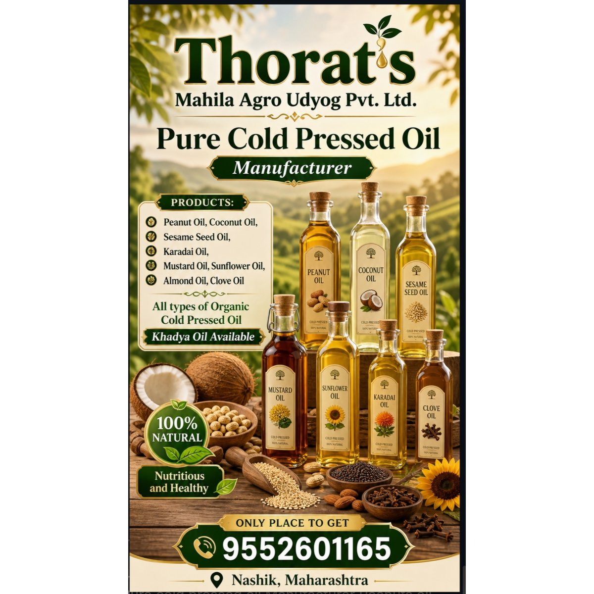 Cold pressed oil sunflower oils