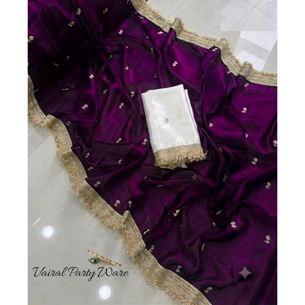 Bridal party wear sarees