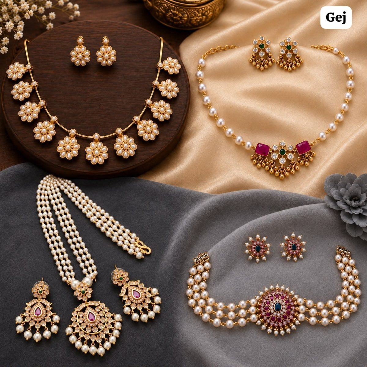 Combo sets of 4 necklaces