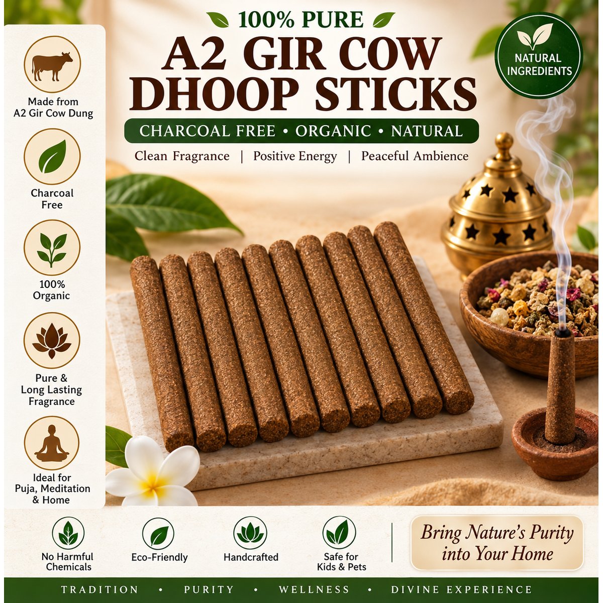 A2 Gir Cow Dhoop Stick 