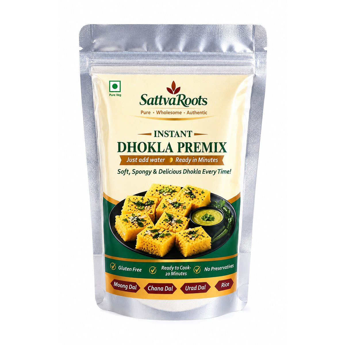 SattvaRoots Instant Dhokla Premix | Soft & Spongy Dhokla |