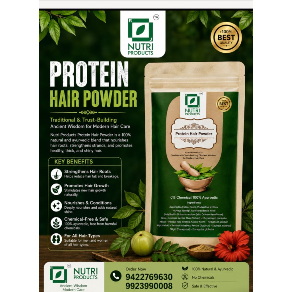 Protein pack for healthy hair